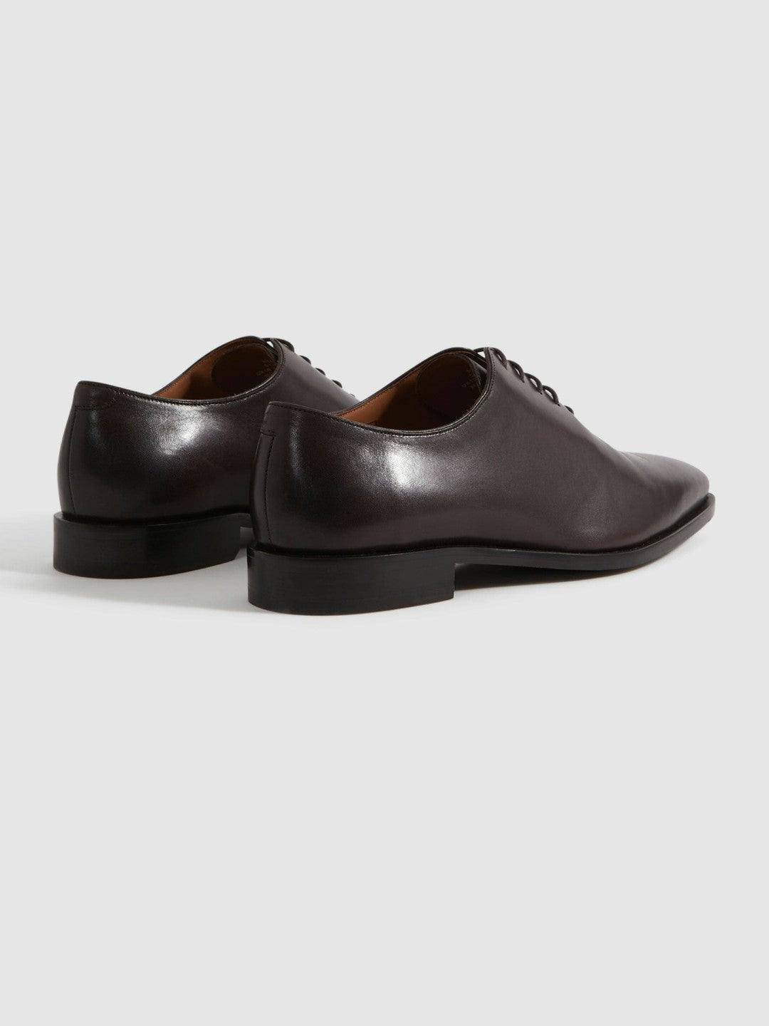 Leather Lace-Up Shoes in Dark Brown Men | Reiss