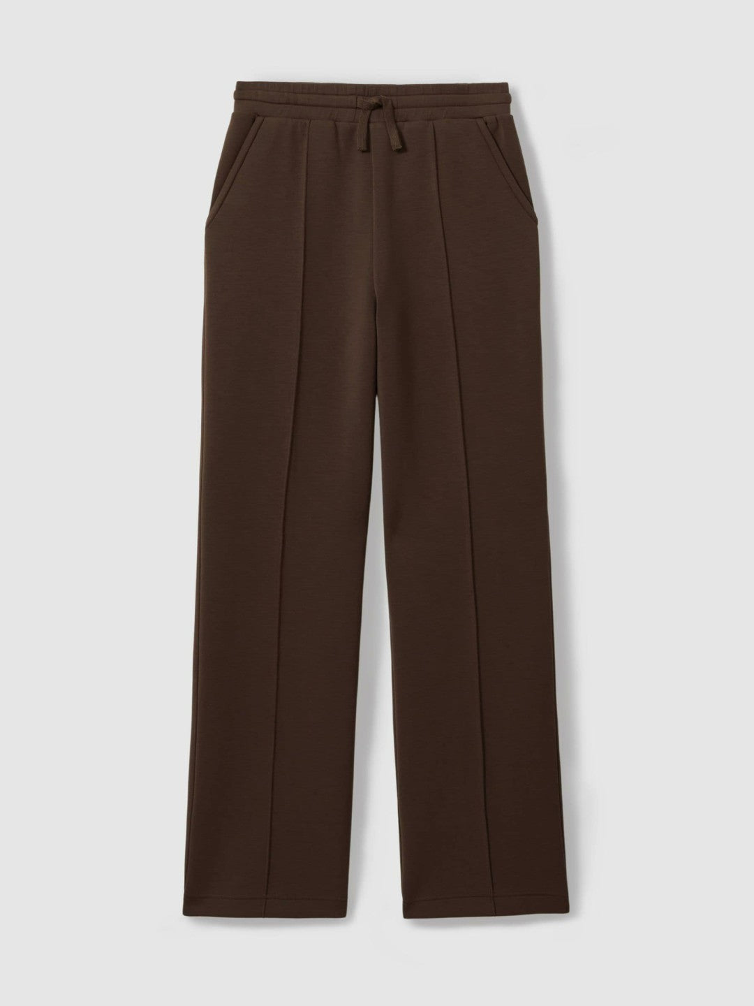 Interlock Wide-Leg Joggers in Chocolate Women | Reiss