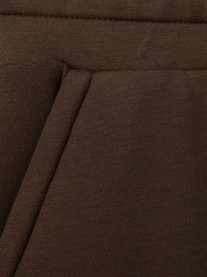 Interlock Wide-Leg Joggers in Chocolate Women | Reiss