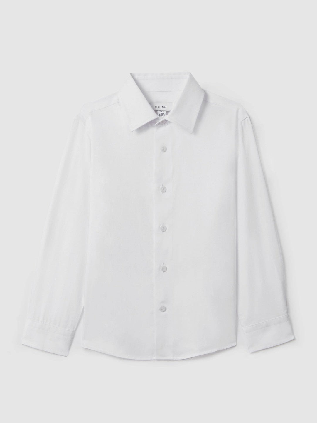 3-9 yrs Slim Fit Cotton Shirt in White Children & Baby | Reiss
