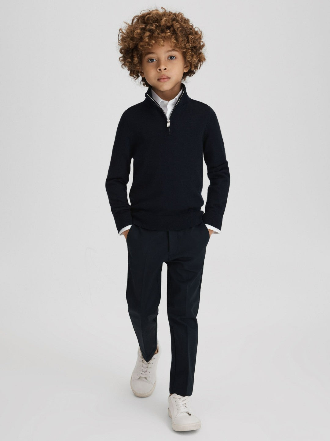 3-9 yrs Slim Fit Cotton Shirt in White Children & Baby | Reiss