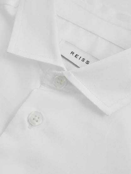 3-9 yrs Slim Fit Cotton Shirt in White Children & Baby | Reiss