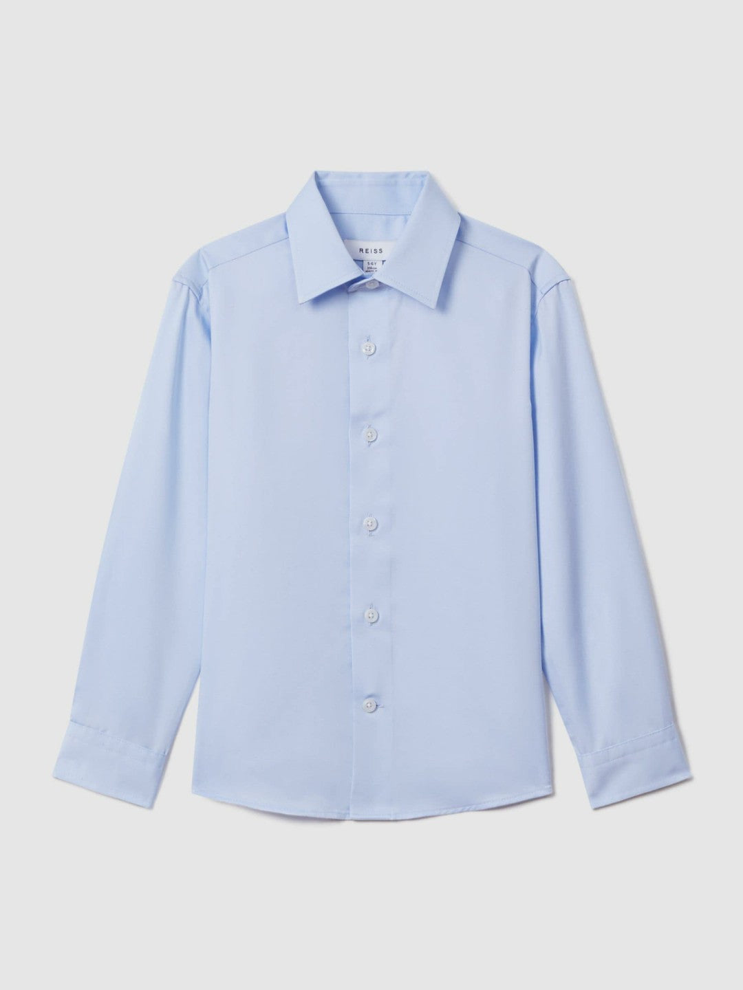 3-9 yrs Slim Fit Cotton Shirt in Soft Blue Children & Baby | Reiss