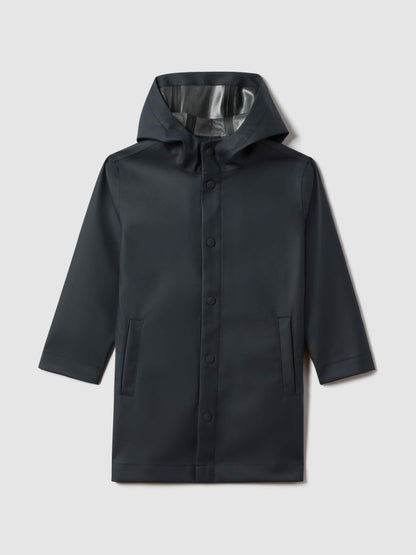 9-13 yrs Water Repellent Hooded Coat in Navy Children & Baby | Reiss