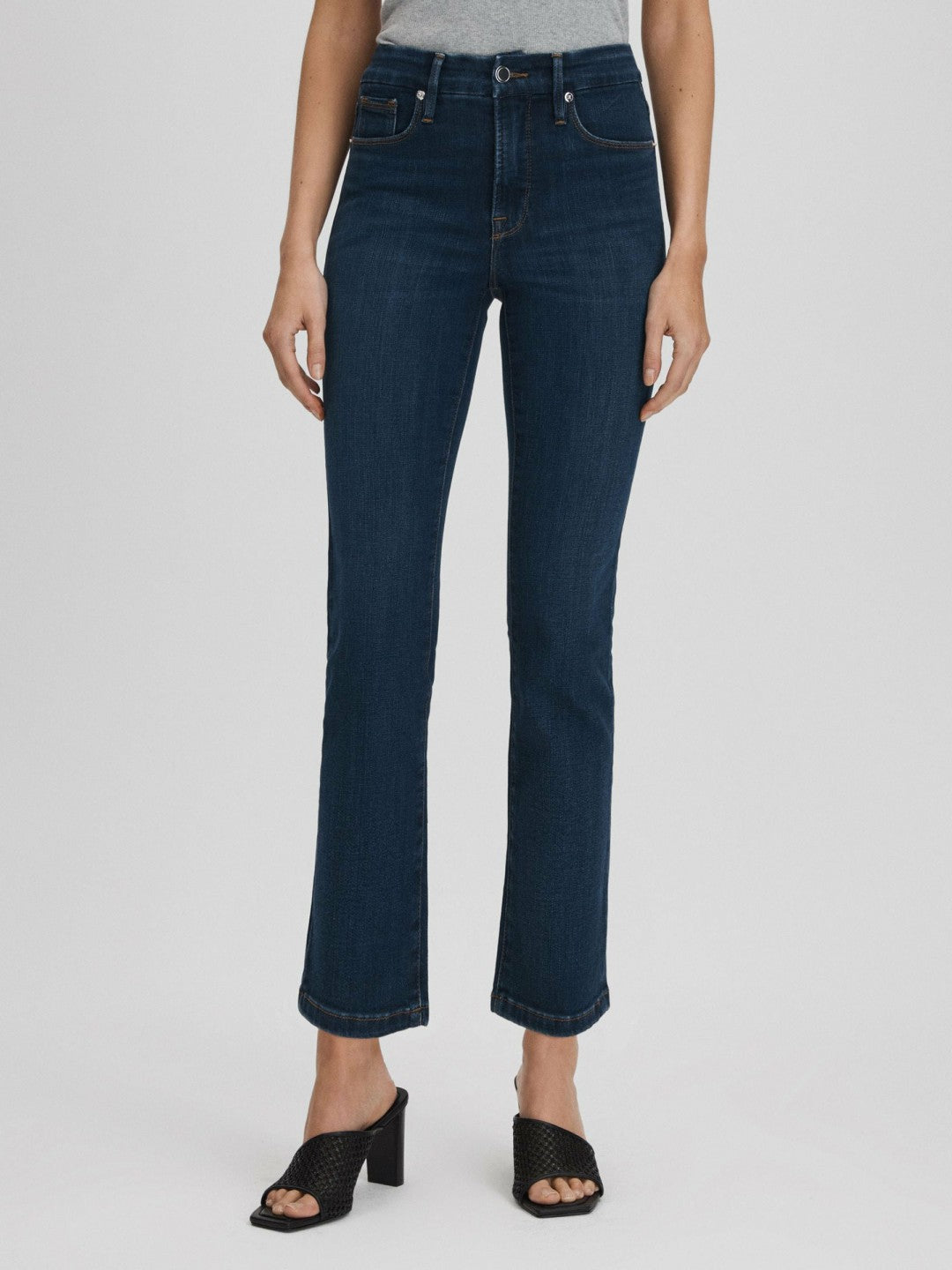 Good American Slim Fit Cropped Jeans in Blue Women | Reiss