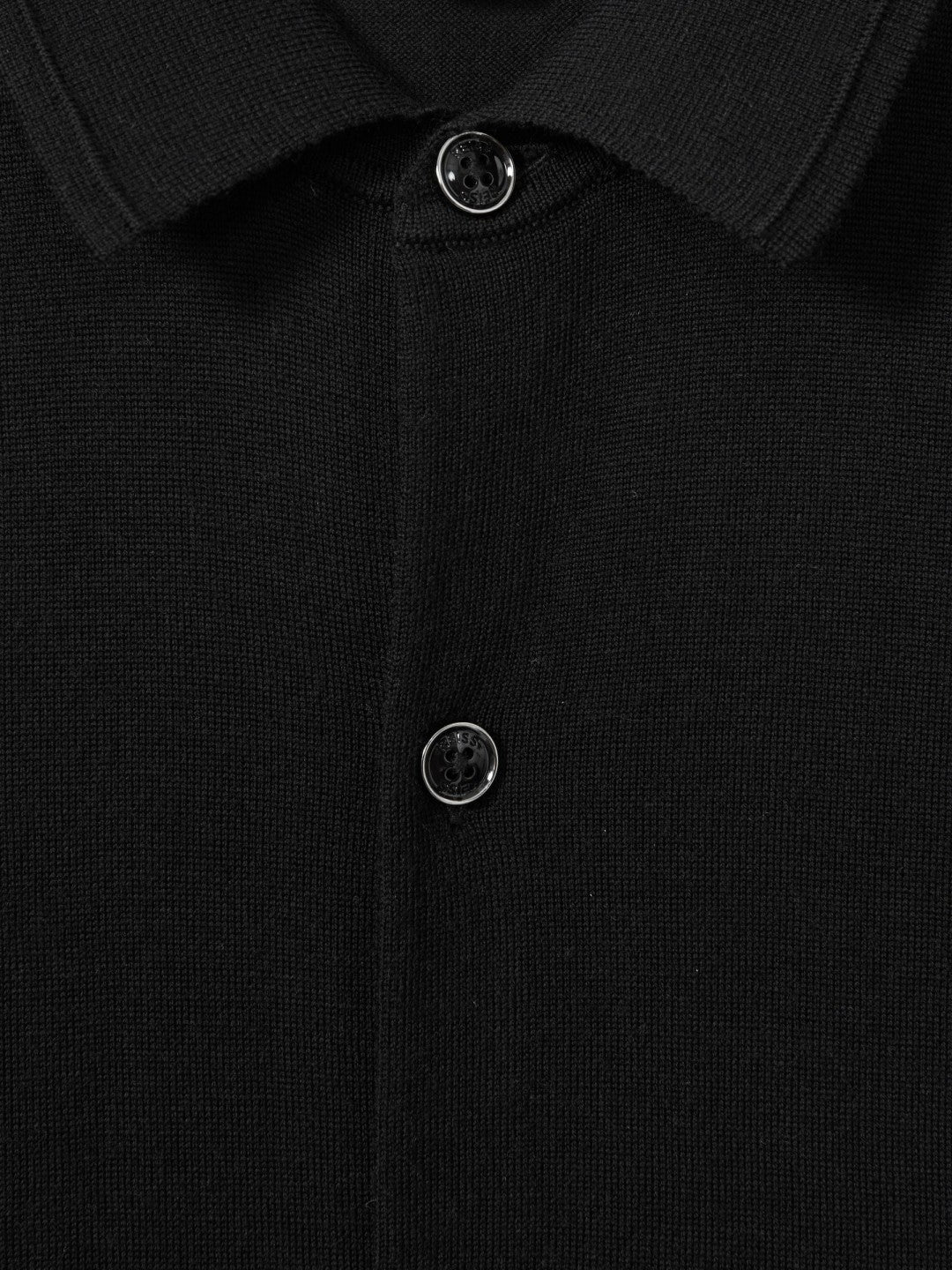 Merino Wool Button-Through Cardigan in Black Men | Reiss