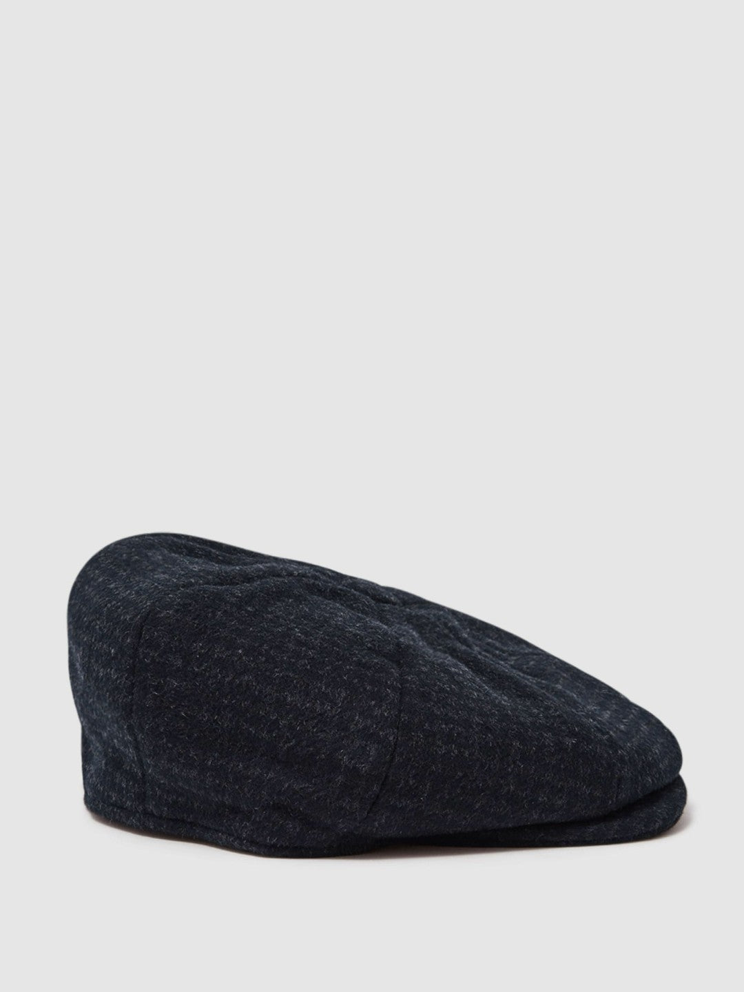 Wool Blend Baker Boy Cap in Navy Men | Reiss