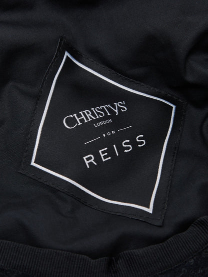 Wool Blend Baker Boy Cap in Navy Men | Reiss