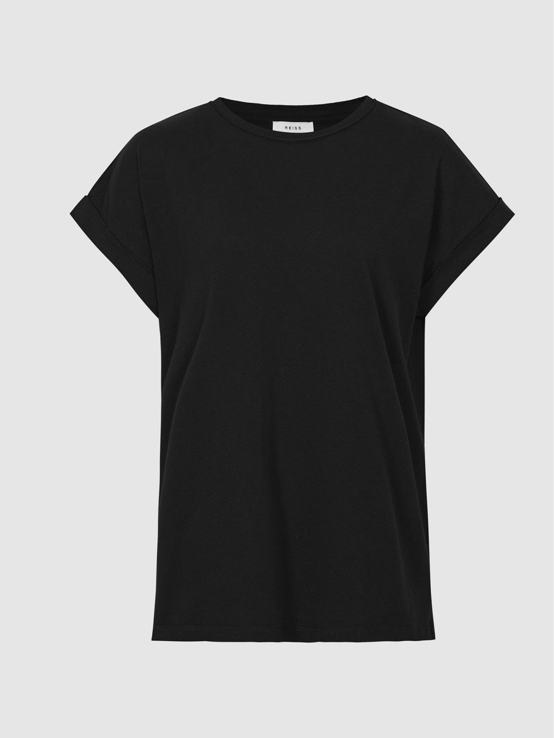 Cotton-jersey T-shirt in Black Women | Reiss