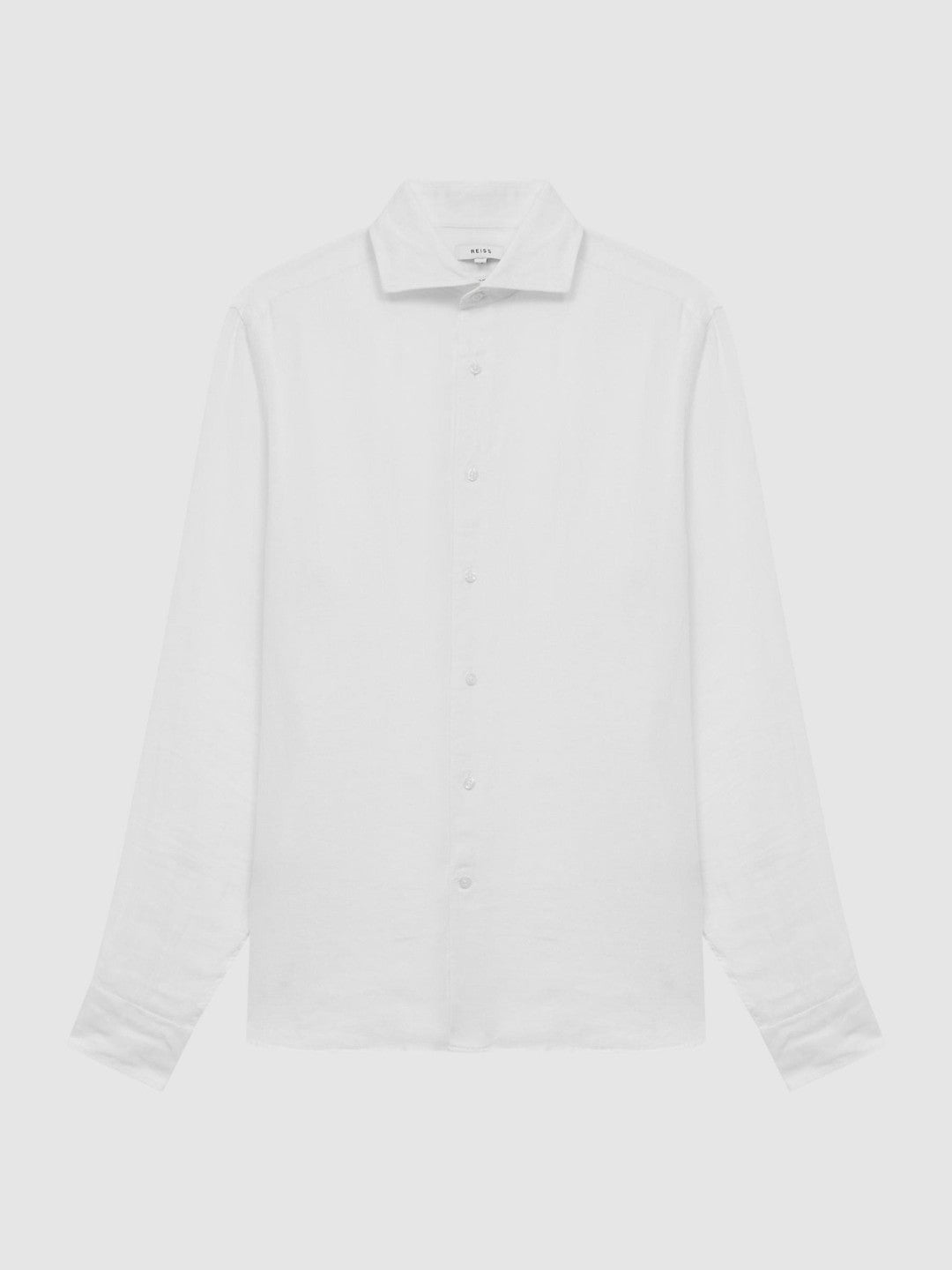 Linen Button-Through Shirt in White Men | Reiss