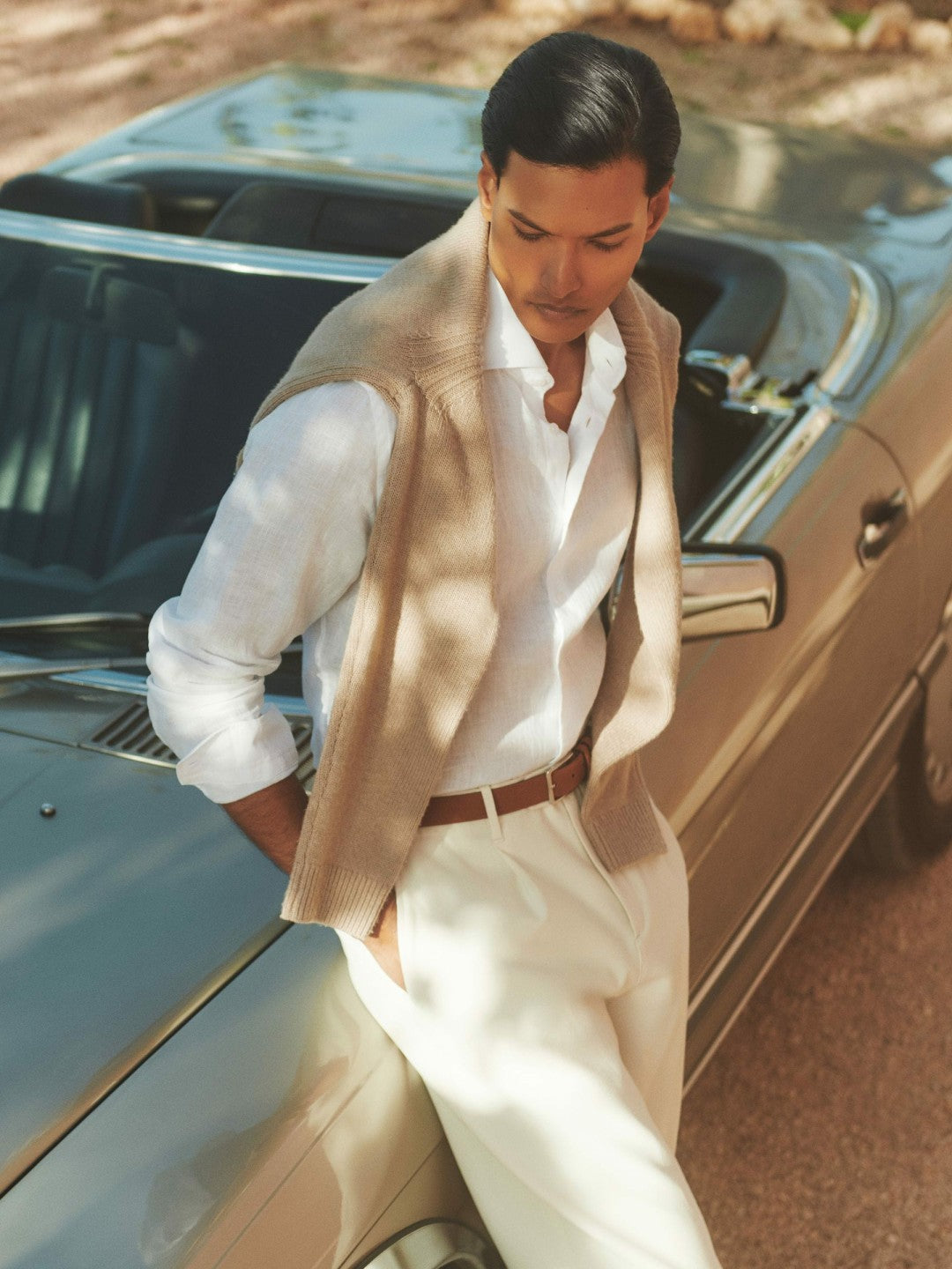 Linen Button-Through Shirt in White Men | Reiss