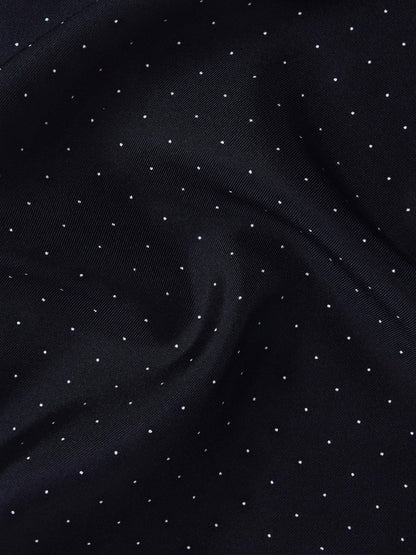 Polka Dot Silk Pocket Square in Navy Men | Reiss