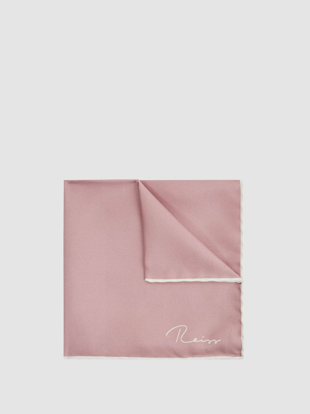 Plain Silk Pocket Square in Pink Men | Reiss
