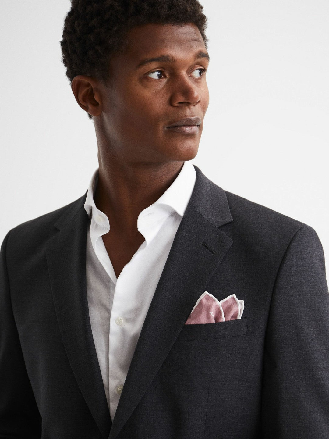 Plain Silk Pocket Square in Pink Men | Reiss