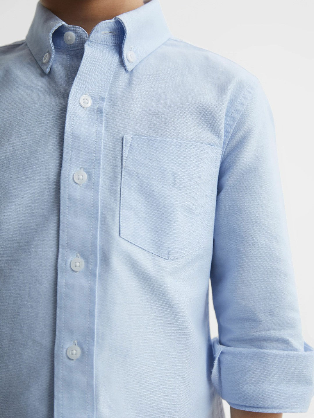 4-9 yrs Button Down Oxford Shirt in Soft Blue Children & Baby | Reiss
