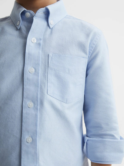 4-9 yrs Button Down Oxford Shirt in Soft Blue Children & Baby | Reiss