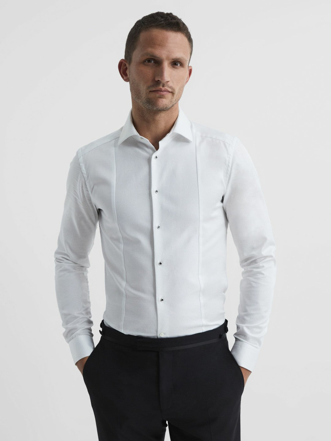 Slim Fit Dinner Shirt in White Men | Reiss