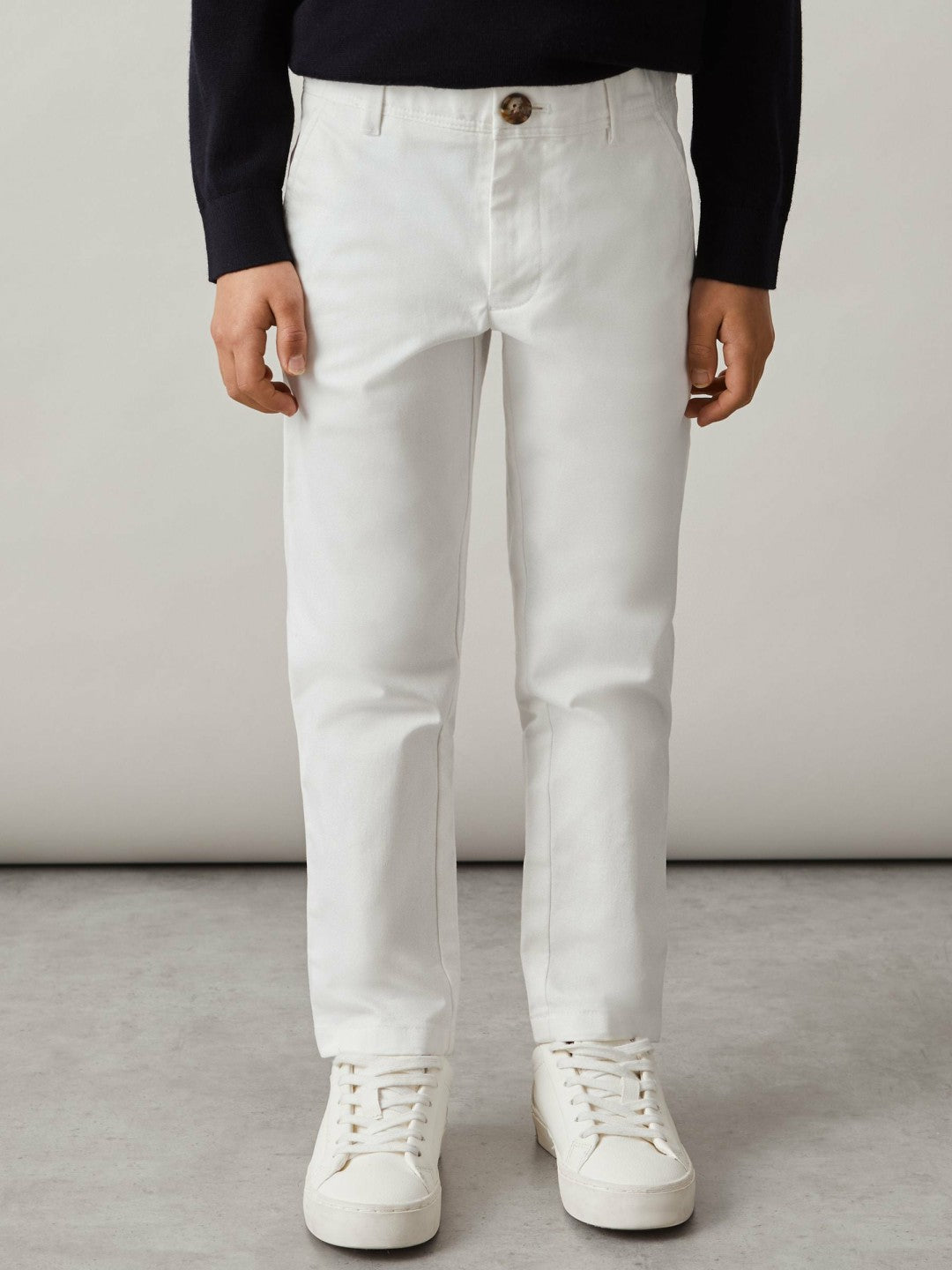 9-14 yrs Slim Fit Casual Chinos in White Children & Baby | Reiss