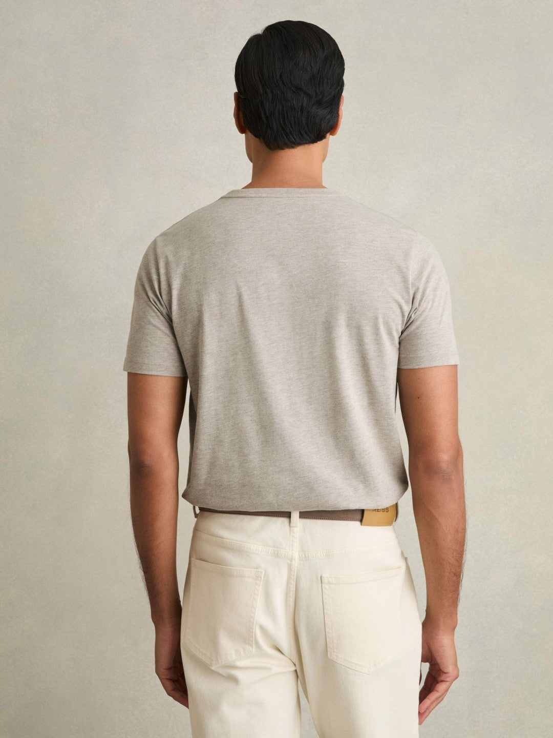 Cotton-Jersey Crew-Neck T-shirts 3 Pack in Multi Melange Men | Reiss