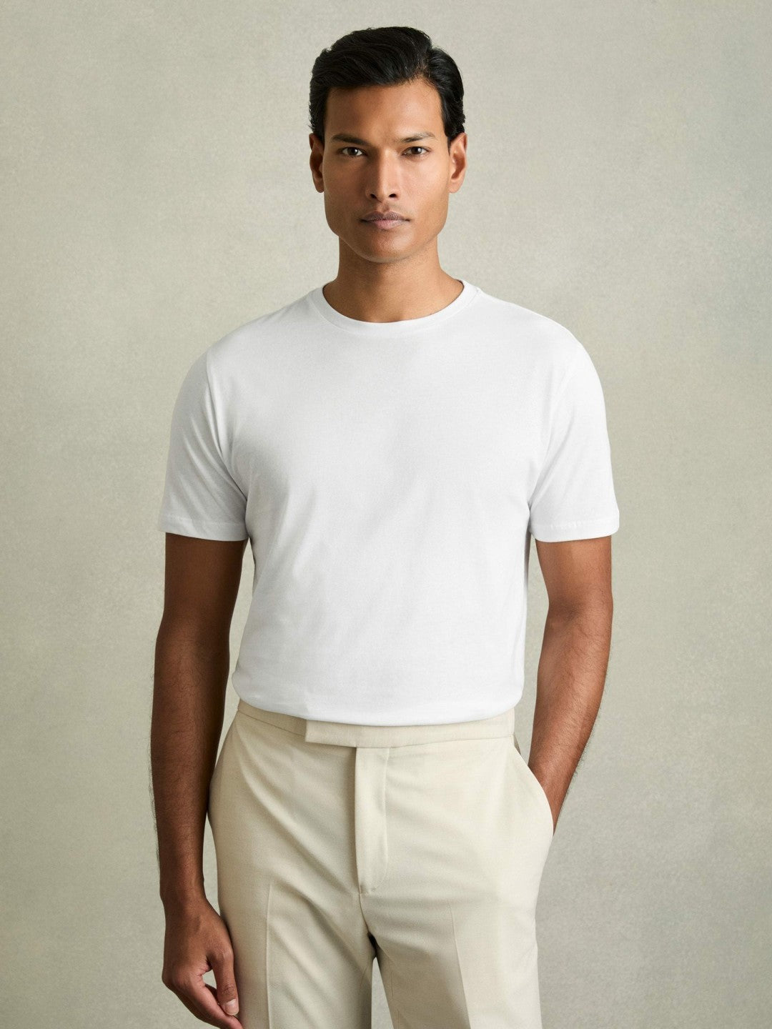 Cotton-Jersey Crew-Neck T-shirts 3 Pack in White Men | Reiss