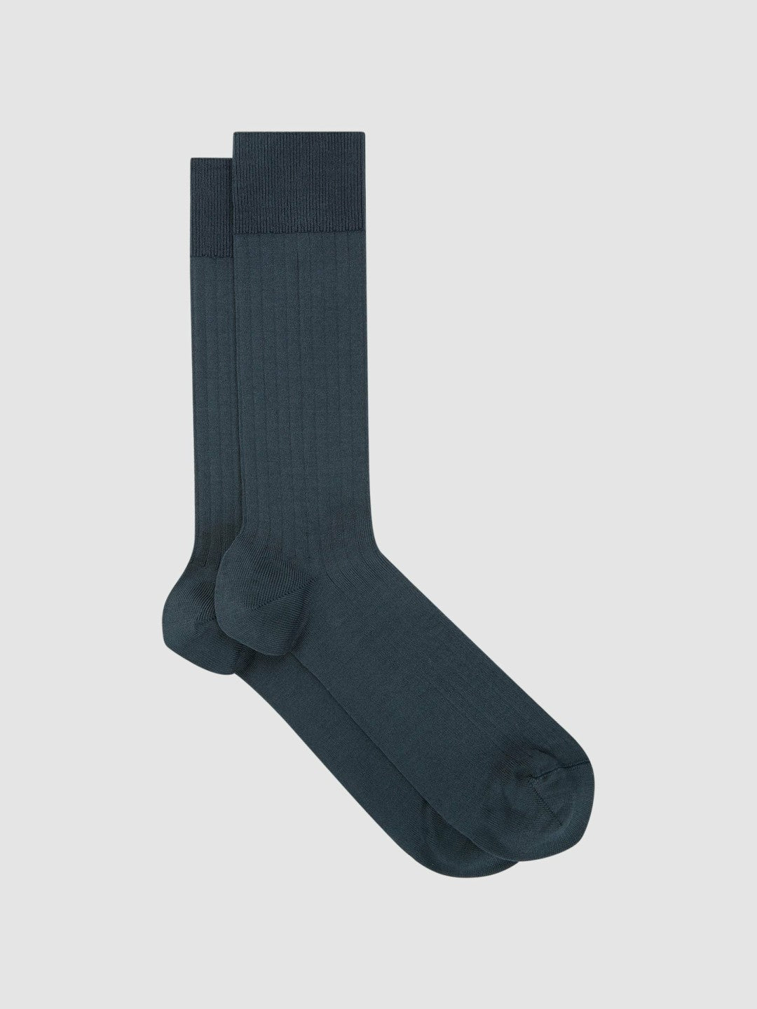 Ribbed Socks in Airforce Blue Men | Reiss