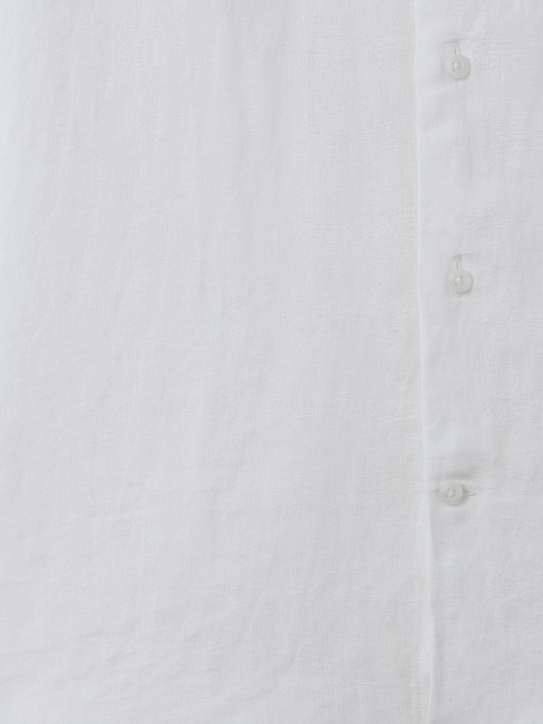 Slim Fit Linen Button-Through Shirt in White Men | Reiss