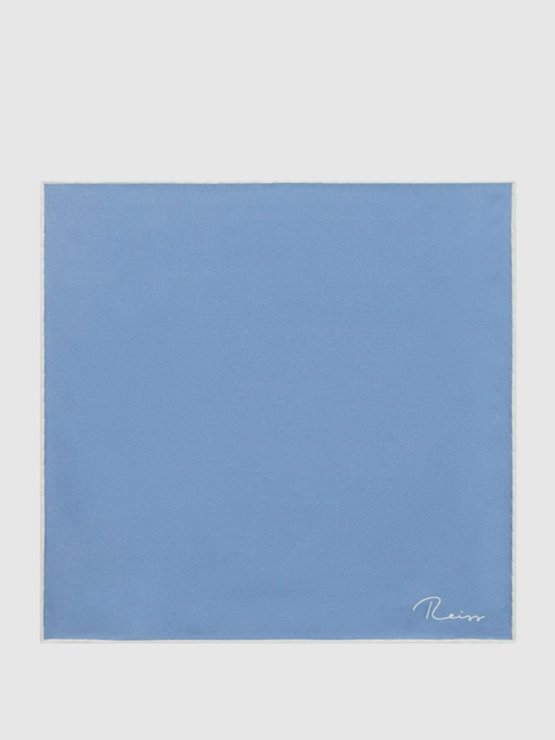 Plain Silk Pocket Square in Airforce Blue Men | Reiss