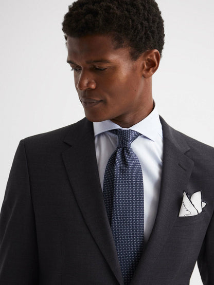 Plain Silk Pocket Square in White Men | Reiss