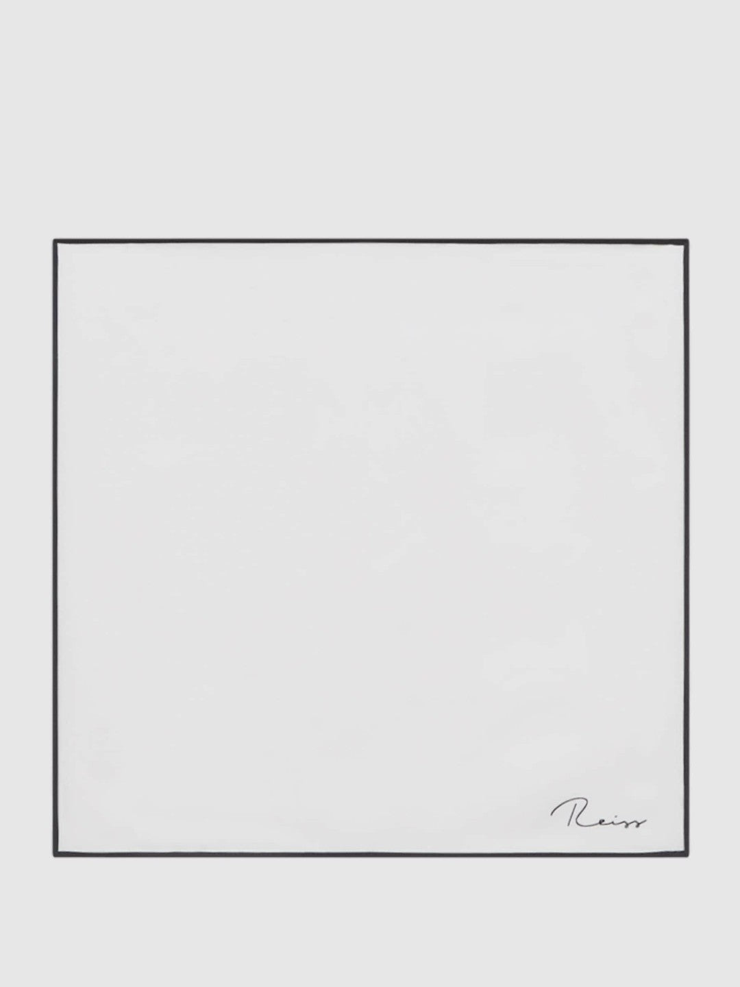 Plain Silk Pocket Square in White Men | Reiss