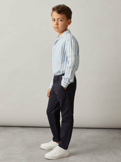 9-14 yrs Slim Fit Casual Chinos in Navy Children & Baby | Reiss