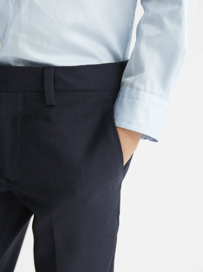 4-9 yrs Wool-Blend Suit Trousers in Navy Children & Baby | Reiss