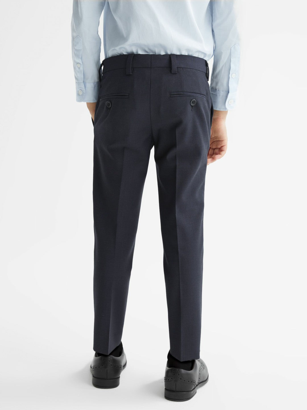4-9 yrs Wool-Blend Suit Trousers in Navy Children & Baby | Reiss