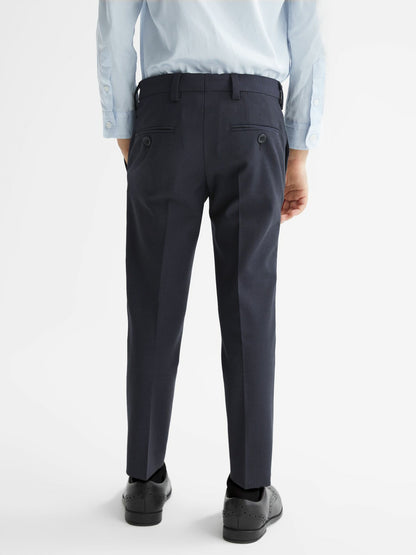 4-9 yrs Wool-Blend Suit Trousers in Navy Children & Baby | Reiss