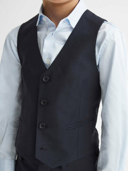 4-9 yrs Modern Fit Waistcoat in Navy Children & Baby | Reiss