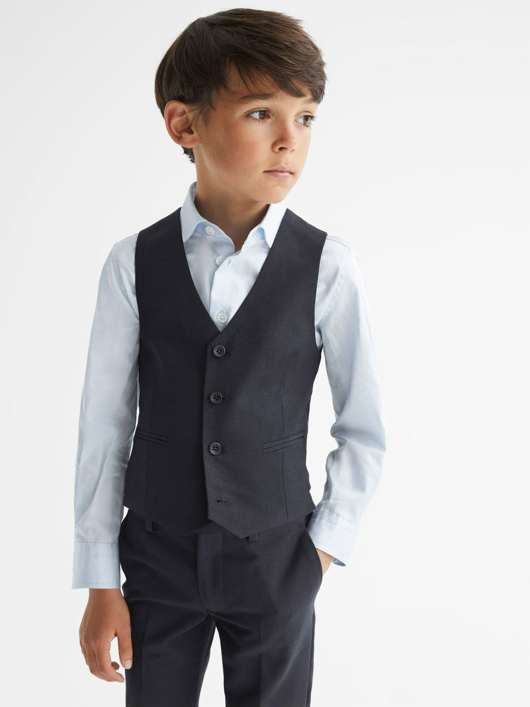 4-9 yrs Modern Fit Waistcoat in Navy Children & Baby | Reiss