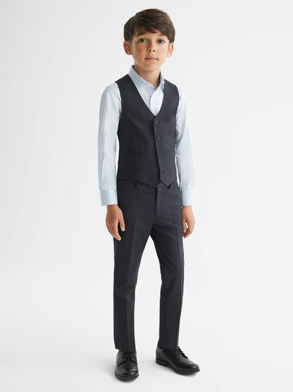 4-9 yrs Modern Fit Waistcoat in Navy Children & Baby | Reiss