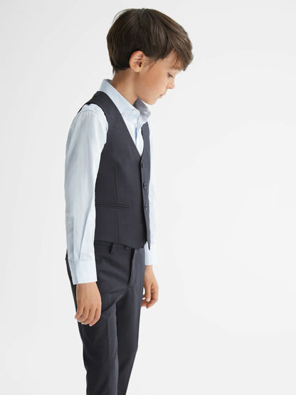 4-9 yrs Modern Fit Waistcoat in Navy Children & Baby | Reiss