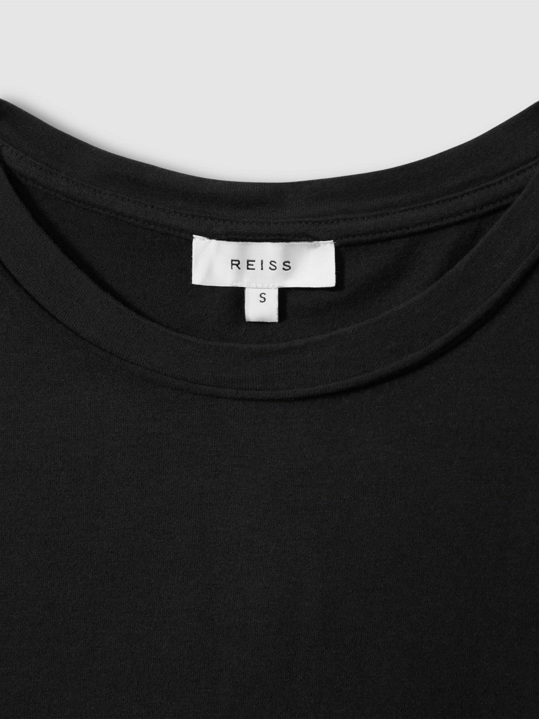 Cotton-Jersey Crew Neck T-Shirt in Black Women | Reiss
