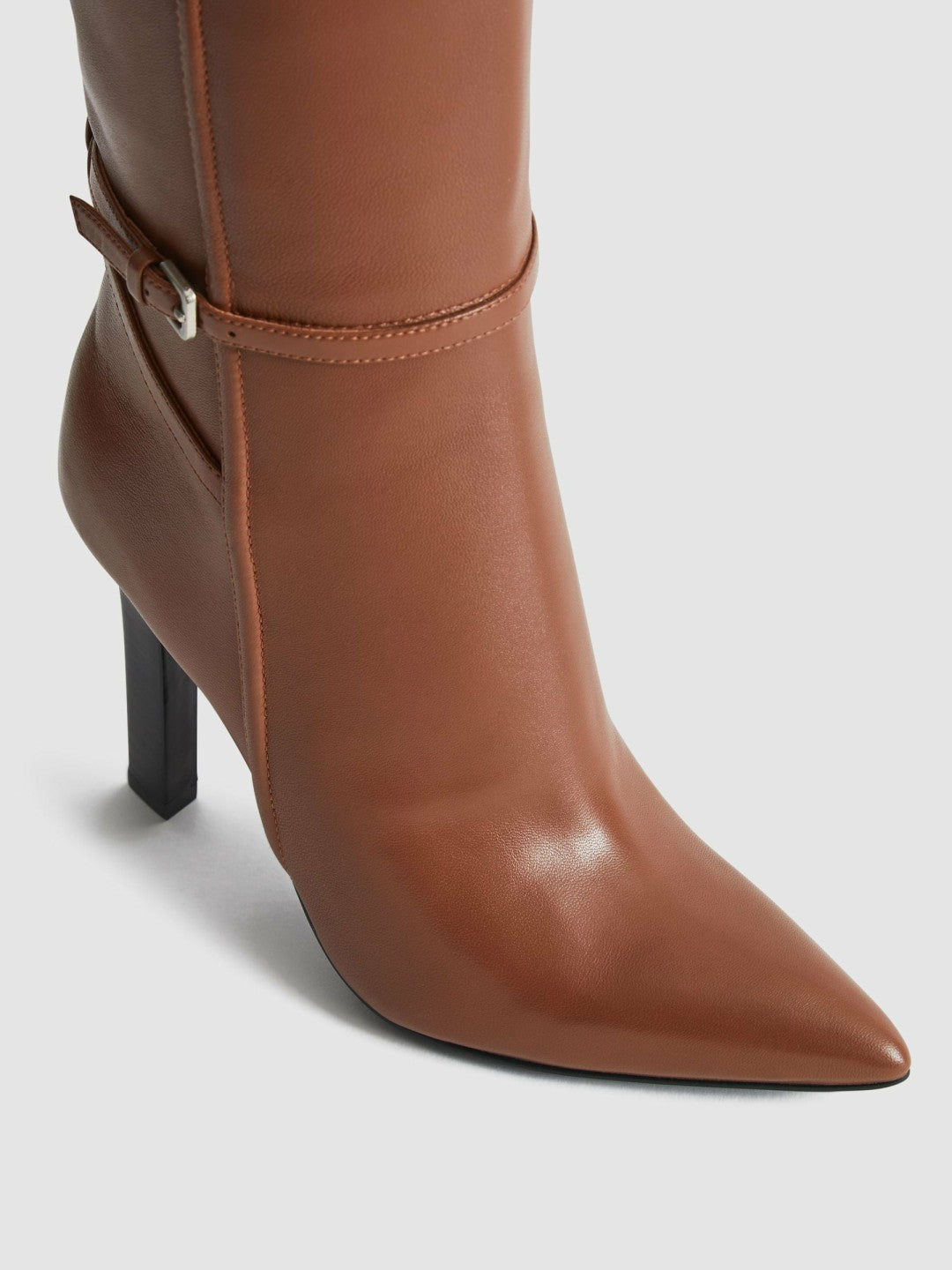 Leather Knee High Boots in Tan Women | Reiss