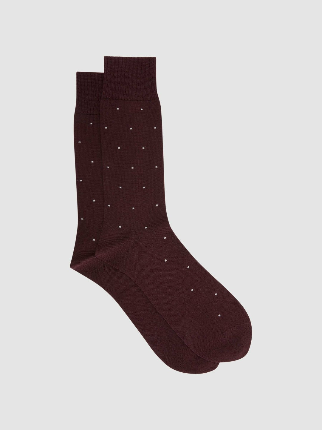 Polka Dot Socks in Bordeaux Men | Reiss