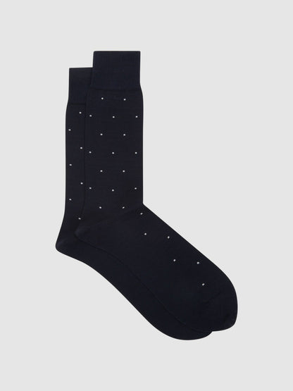 Polka Dot Socks in Navy Men | Reiss