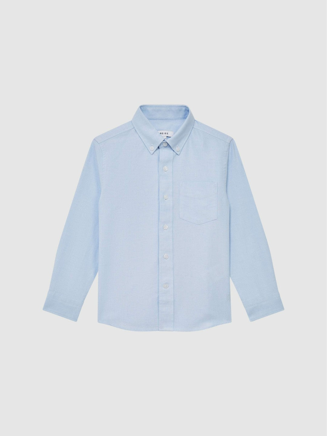 3-9 yrs Button Down Oxford Shirt in Soft Blue Children & Baby | Reiss