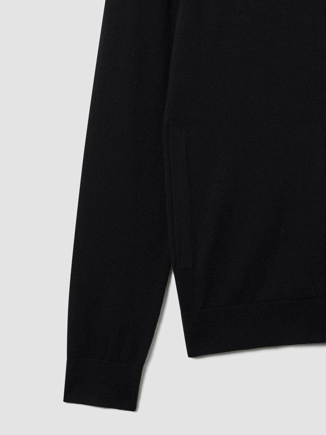 Merino Wool Zip-Through Cardigan in Black Men | Reiss