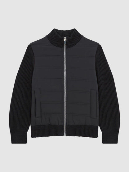 3-9 yrs Hybrid Zip Through Quilted Jacket in Navy Children & Baby | Reiss