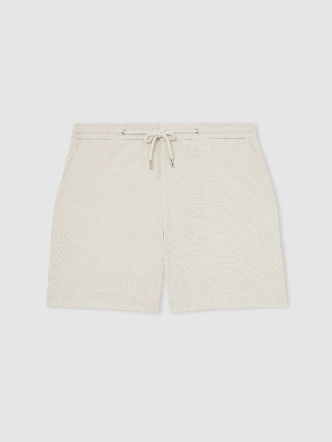 Textured Drawstring Shorts in Stone Men | Reiss