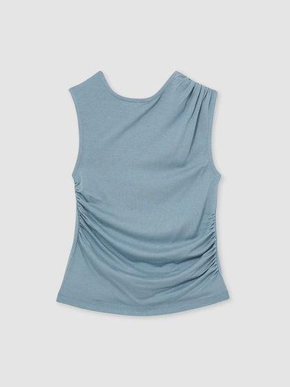 9-13 yrs Ruched Vest Top in Blue Children & Baby | Reiss
