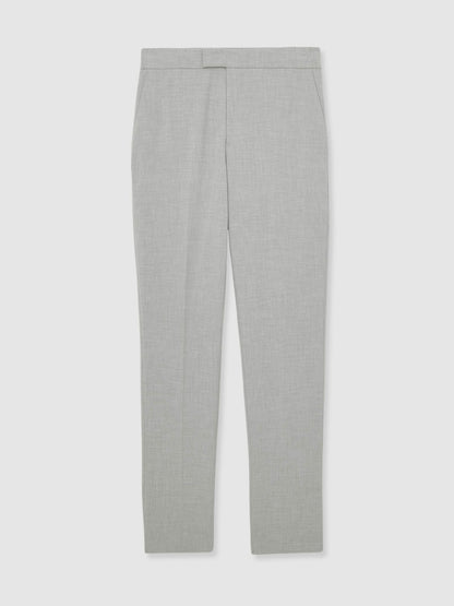 Slim-Fit Internal-Drawstring Trousers in Grey Men | Reiss