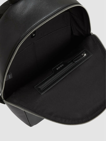 Micro-Grain Leather Backpack in Black Men | Reiss