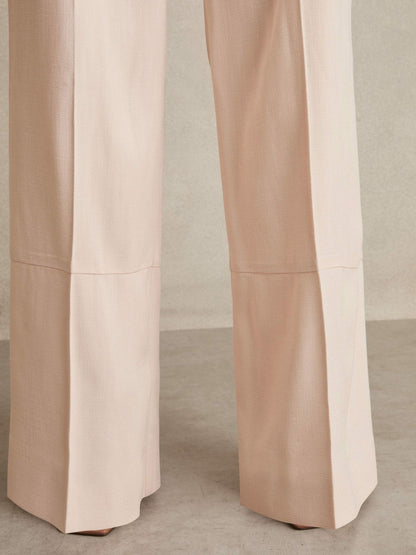 Wide-Leg Suit Trousers in Pink Women | Reiss
