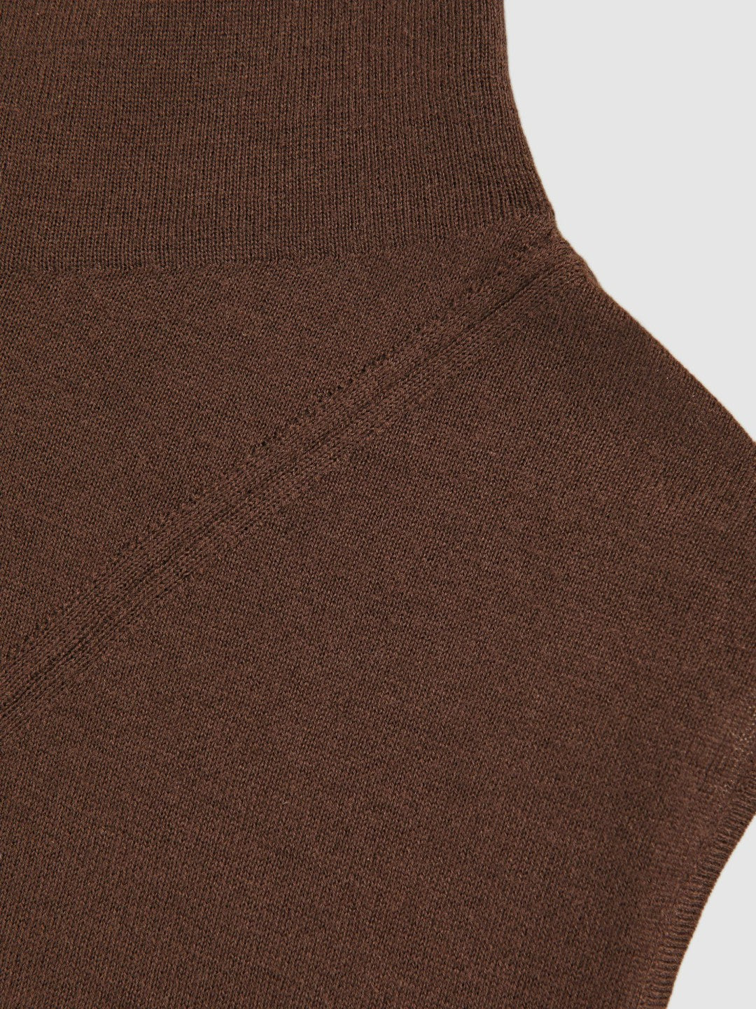 Wool Slouched Sleeveless Top in Chocolate Women | Reiss